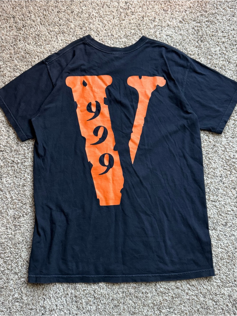 VLONE Legends Never Die V 999 Graphic Print Crew Neck T-Shirt Mens M Black